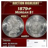 1879-p Morgan Dollar $1 ms65+ SEGS