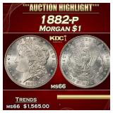 1882-p Morgan Dollar $1 ms66 SEGS