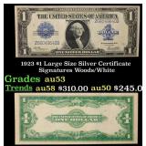1923 $1 large size Silver Certificate Grades Selec