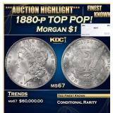 1880-p Morgan Dollar TOP POP! $1 ms67 SEGS