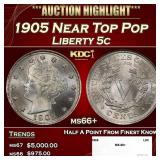 1905 Liberty Nickel Near Top Pop 5c ms66+ SEGS