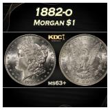 1882-o Morgan Dollar $1 Grades ms63+