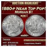 1880-p Morgan Dollar Near Top Pop! $1 ms66+ SEGS