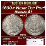 1890-p Morgan Dollar Near Top Pop! $1 ms66 SEGS
