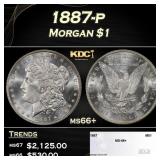 1887-p Morgan Dollar $1 ms66+ SEGS