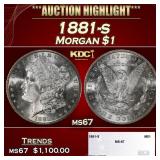 1881-s Morgan Dollar $1 ms67 SEGS