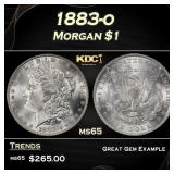 1883-o Morgan Dollar $1 Grades ms65