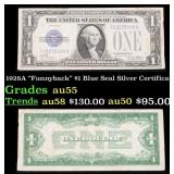 1928A $1 Blue Seal Silver Certificate "Funnyback"
