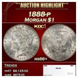 1888-p Morgan Dollar $1 ms66+ SEGS