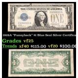 1928A $1 Blue Seal Silver Certificate "Funnyback"
