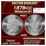 1878-cc Morgan Dollar $1 ms65 SEGS