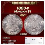 1880-p Morgan Dollar $1 ms65+ SEGS