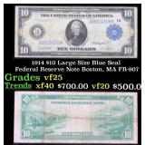 1914 $10 Large Size Blue Seal Federal Reserve Note