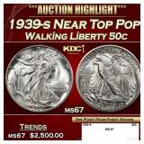 1939-s Walking Liberty Half Dollar Near Top Pop 50
