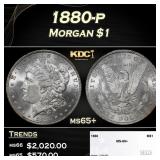 1880-p Morgan Dollar $1 ms65+ SEGS