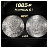 1885-p Morgan Dollar $1 Grades ms64