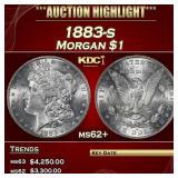 1883-s Morgan Dollar $1 ms62+ USCG