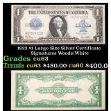 1923 $1 large size Silver Certificate Grades Selec