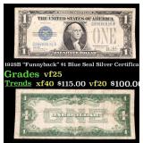 1928B $1 Blue Seal Silver Certificate "Funnyback"