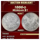1886-o Morgan Dollar $1 ms62+ USCG