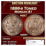 1886-s Morgan Dollar Toned $1 ms64+ SEGS