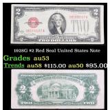 1928G $2 Red Seal United States Note Grades Select