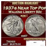1937-s Walking Liberty Half Dollar Near Top Pop 50