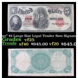 1907 $5 Large Size Legal Tender Note 'WoodChopper'