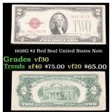 1928G $2 Red Seal United States Note Grades vf++