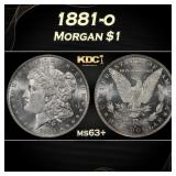 1881-o Morgan Dollar $1 Grades ms63+