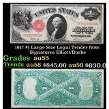 1917 $1 Large Size Legal Tender Note Grades Choice