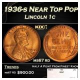1936-s Lincoln Cent Near Top Pop 1c ms67 rd SEGS