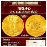 1924-d Gold St. Gaudens Double Eagle $20 ms64+ SEG