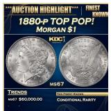 1880-p Morgan Dollar TOP POP! $1 ms67 SEGS