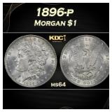 1896-p Morgan Dollar $1 Grades ms64