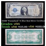 1928B $1 Blue Seal Silver Certificate "Funnyback"