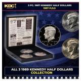Complete 3 PC. 1987 Kennedy Half Dollar 50c set In
