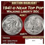1941-d Walking Liberty Half Dollar Near Top Pop 50