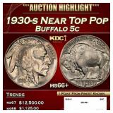 1930-s Buffalo Nickel Near Top Pop 5c ms66+ SEGS