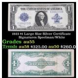1923 $1 large size Silver Certificate Grades Choic