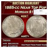 1885-cc Morgan Dollar Near Top Pop $1 ms67+ SEGS