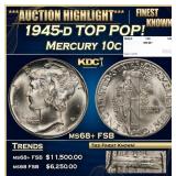 1945-d Mercury Dime TOP POP! 10c ms68+ FSB SEGS