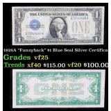1928A $1 Blue Seal Silver Certificate "Funnyback"