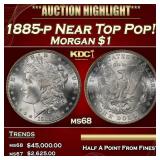 1885-p Morgan Dollar Near Top Pop! $1 ms68 SEGS