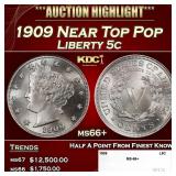 1909 Liberty Nickel Near Top Pop 5c ms66+ SEGS