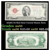 1928G $2 Red Seal United States Note Grades Select