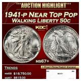 1941-p Walking Liberty Half Dollar Near Top Pop 50