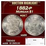 1882-p Morgan Dollar $1 ms66 SEGS
