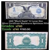 1899 $1 large size Silver Certificate "Black Eagle
