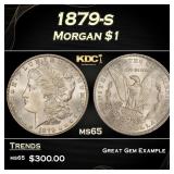 1879-s Morgan Dollar $1 Grades ms65